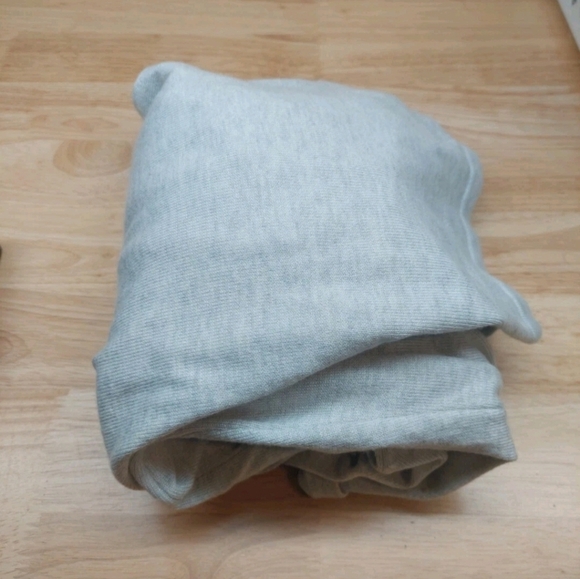 Cyrus Knit Open Front Cardigan Sweater Light Gray Large Minimalist Neutral - Picture 2 of 7